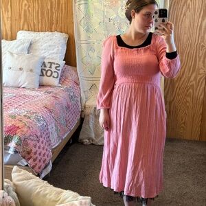 Elegant Pink Maxi Dress